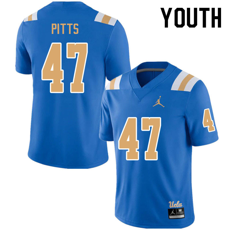 Jordan Brand Youth #47 Shea Pitts UCLA Bruins College Football Jerseys Sale-Blue - Click Image to Close